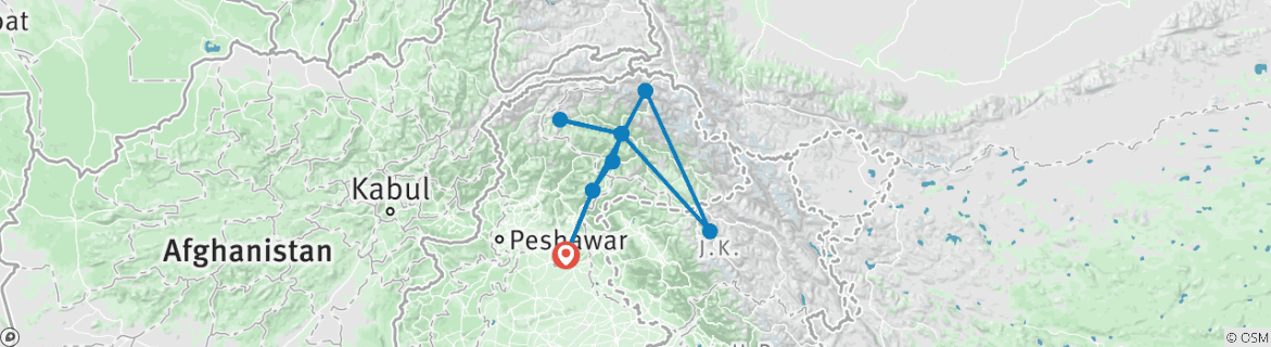 Map of Pakistan Photography Tour