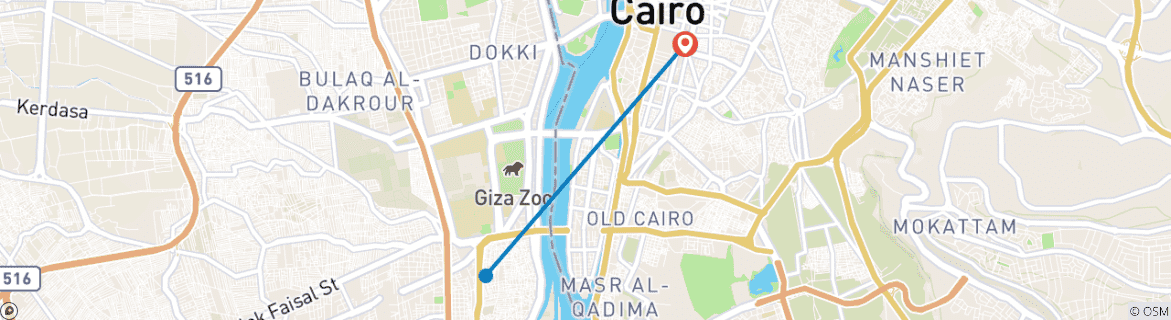 Map of 3 Days: Best Cairo Private Tour