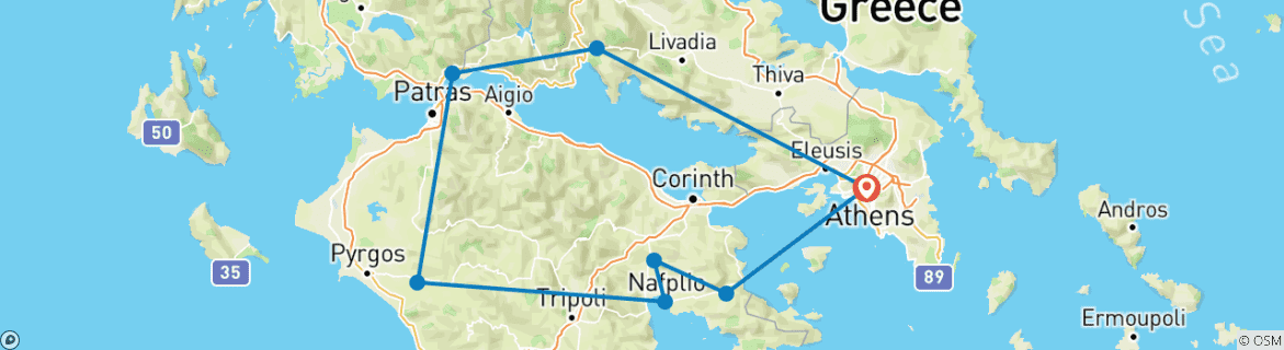 Imagen de un mapa que muestra la ruta del circuito