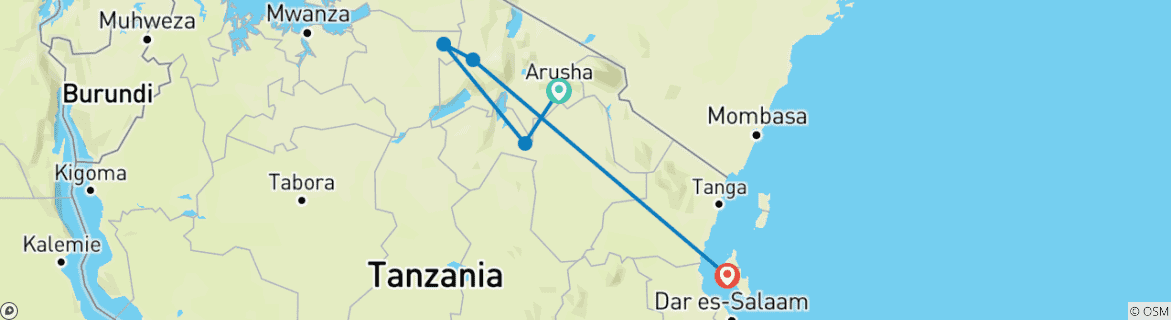 Imagen de un mapa que muestra la ruta del circuito