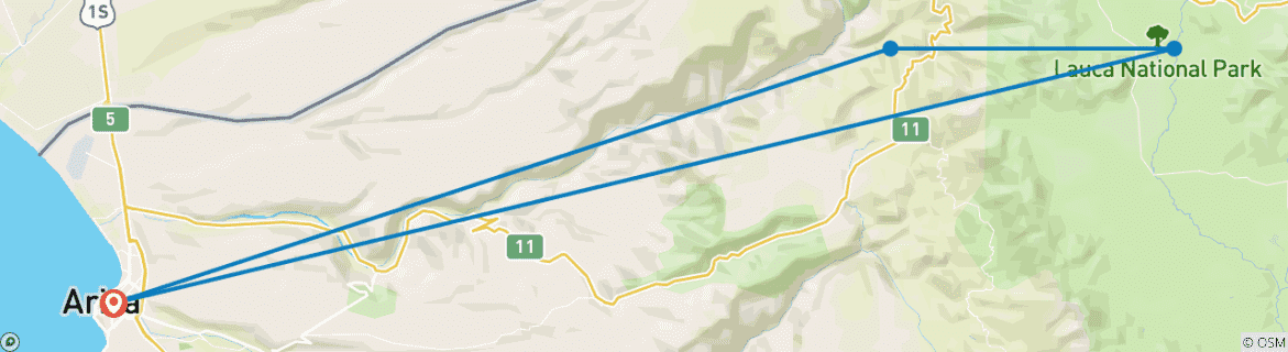 Map of 4 Days Unique Experience @ Chilean high Plateau (Chilean Altiplano)