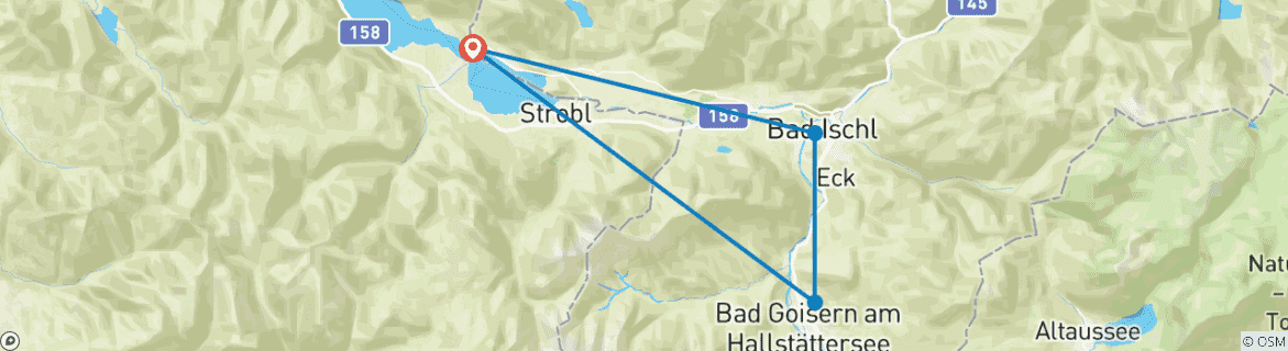 Map of Lake Walking in Austria’s Salzkammergut 5/4