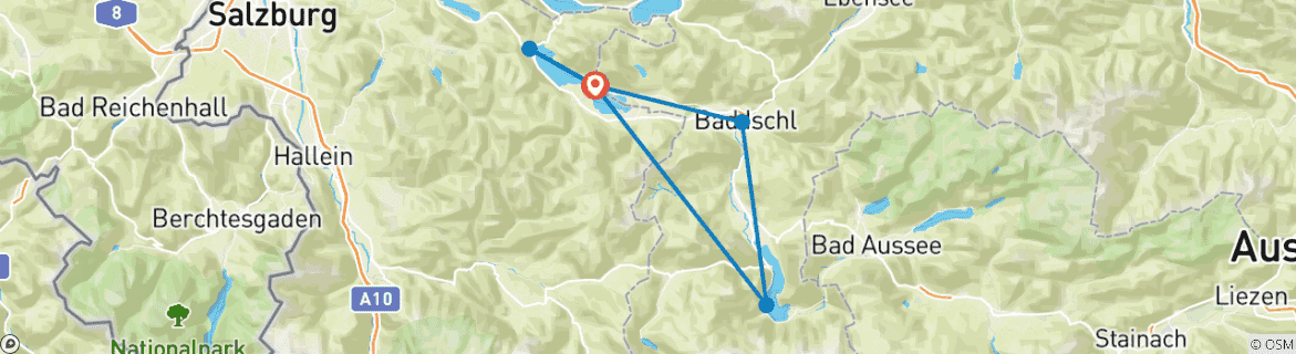 Map of Lake Walking in Austria’s Salzkammergut Charm