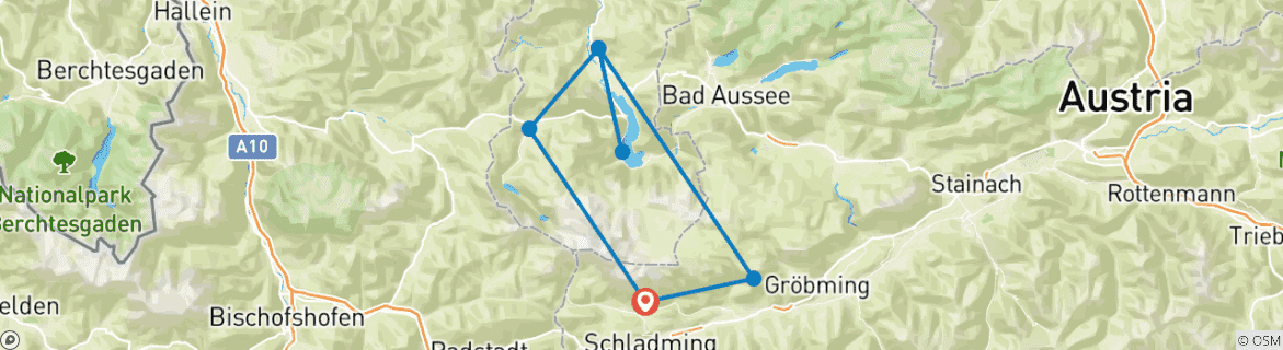 Map of Dachstein High Altitude Circular Path