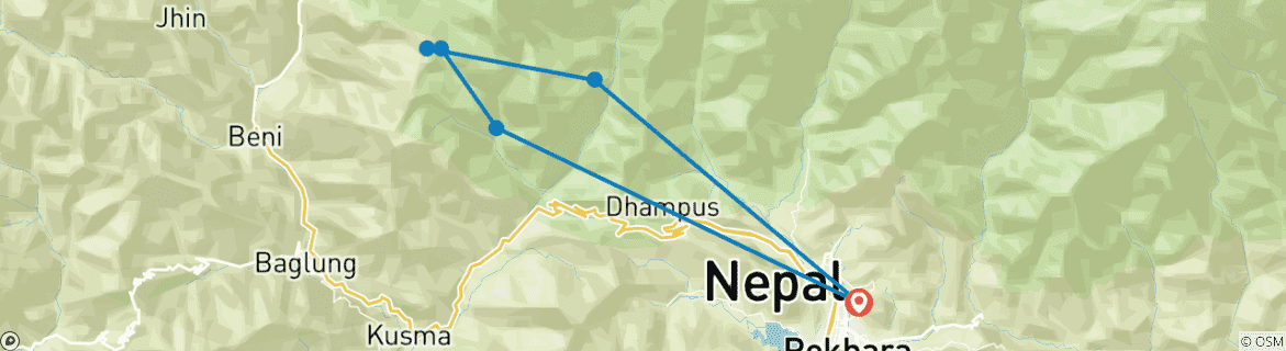 Imagen de un mapa que muestra la ruta del circuito