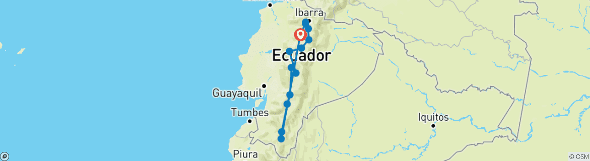 Imagen de un mapa que muestra la ruta del circuito