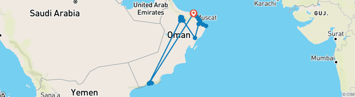 Imagen de un mapa que muestra la ruta del circuito
