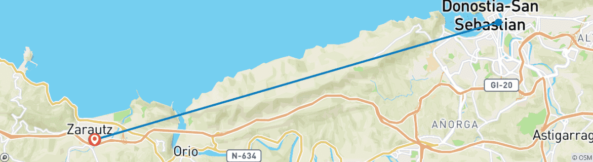 Carte du circuit Maison du surf de San Sebastian (2 nuits)