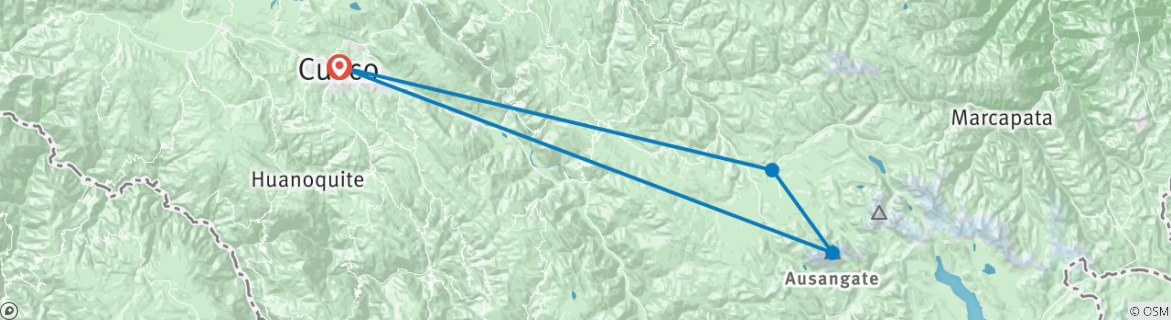 Carte du circuit Trek et; Escalade : Nevado Qampa - 3 jours