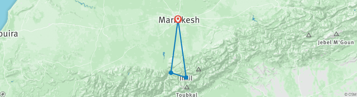 Map of Morocco Excursions: In And Around Marrakech - 9 Days