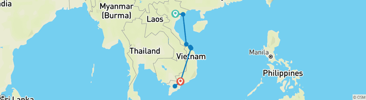 Imagen de un mapa que muestra la ruta del circuito