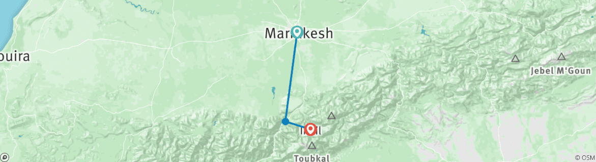 Map of Trekking In Morocco: Comfort Valley Trek - 3 Days