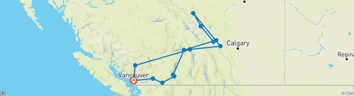 Imagen de un mapa que muestra la ruta del circuito