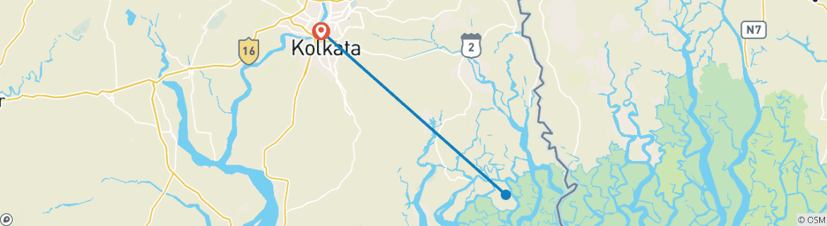 Map of Mystical Sunderban Exploration