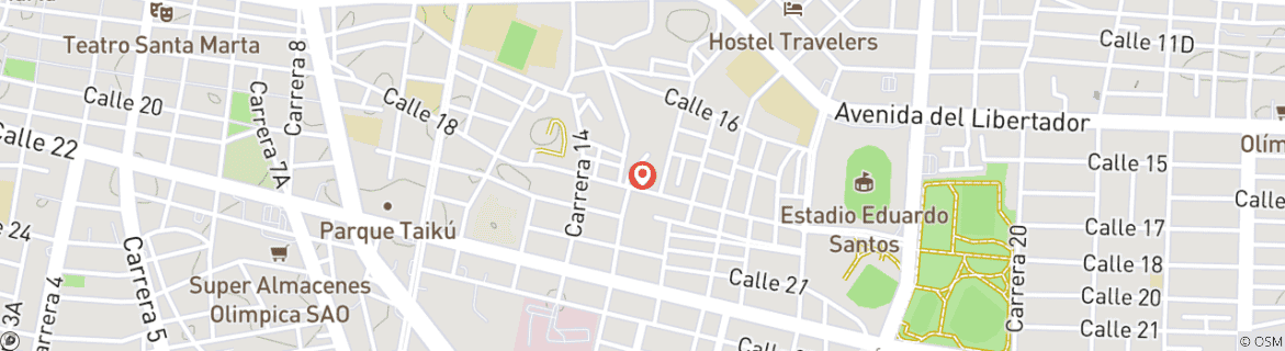 Mapa de Excursión de 4 días a la Ciudad perdida con salida en Santa Marta