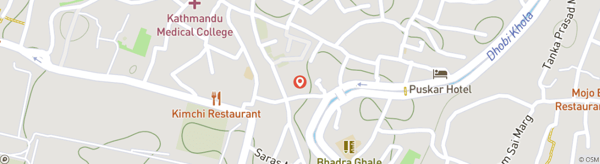 Image d'une carte montrant l'itinéraire du circuit