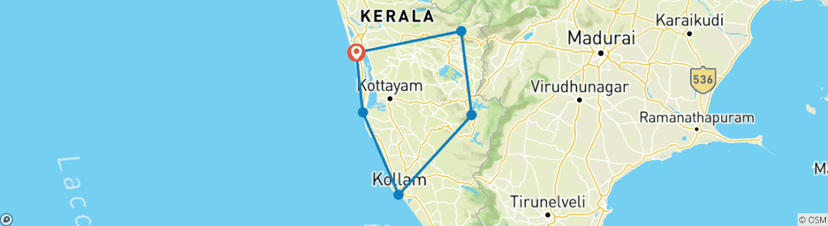 Map of A Heaven Called "Kerala"