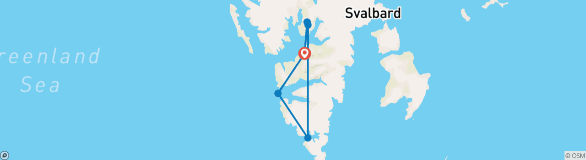 Image d'une carte montrant l'itinéraire du circuit