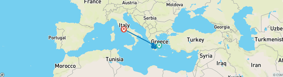 travel from rome to athens