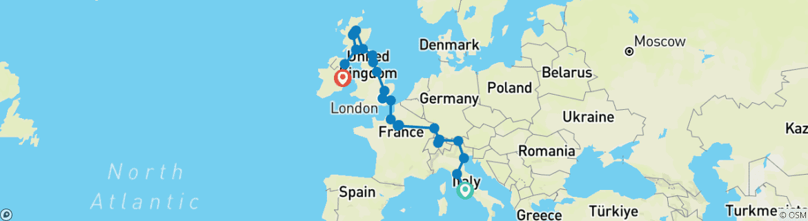 Imagen de un mapa que muestra la ruta del circuito