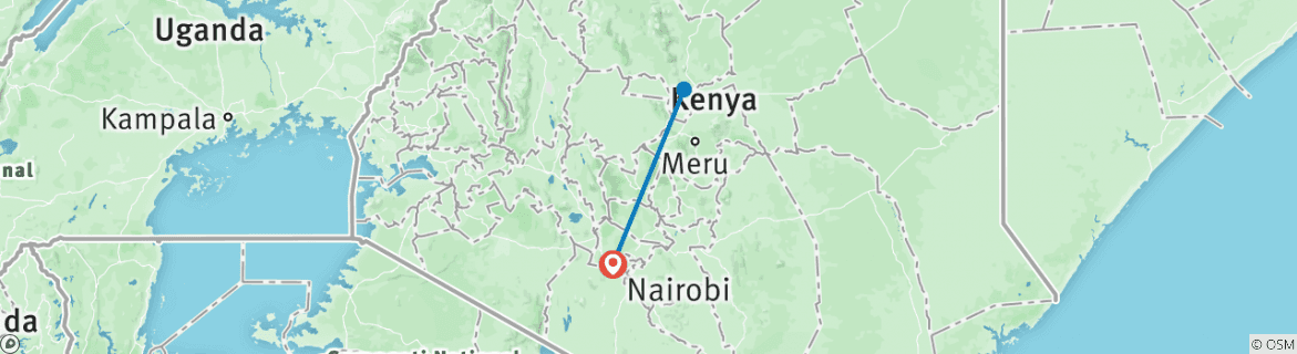 Map of 3 Days Samburu National Park Safari All Inclusive