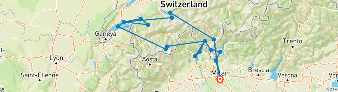 Imagen de un mapa que muestra la ruta del circuito