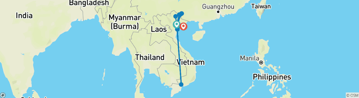 Imagen de un mapa que muestra la ruta del circuito