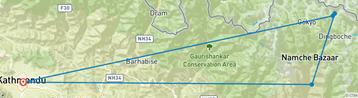 Imagen de un mapa que muestra la ruta del circuito