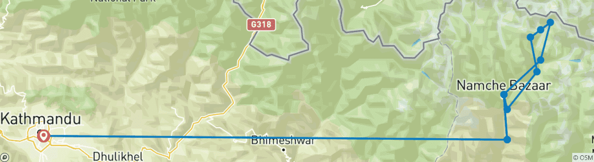 Imagen de un mapa que muestra la ruta del circuito