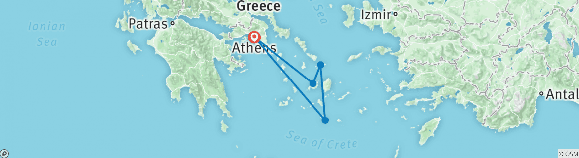 4 Day Greek Islands Hopping to Paros, Santorini, Mykonos, Delos by