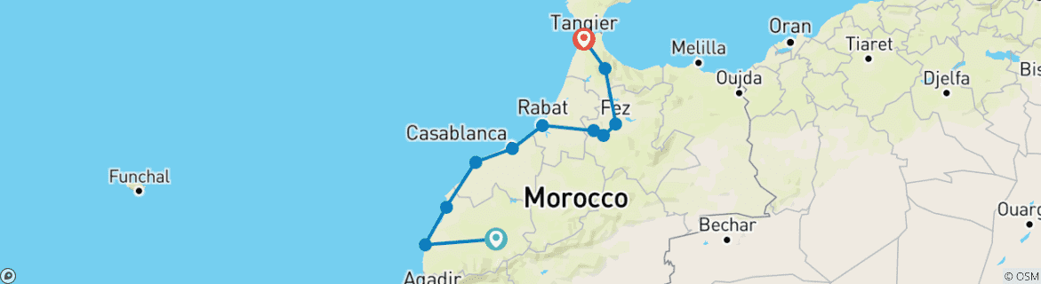 Imagen de un mapa que muestra la ruta del circuito