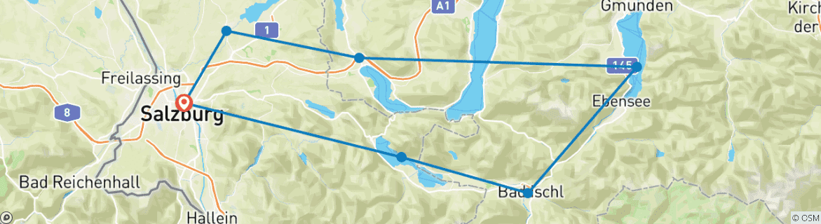 Map of Ten Lakes & Sound of Music 7/6