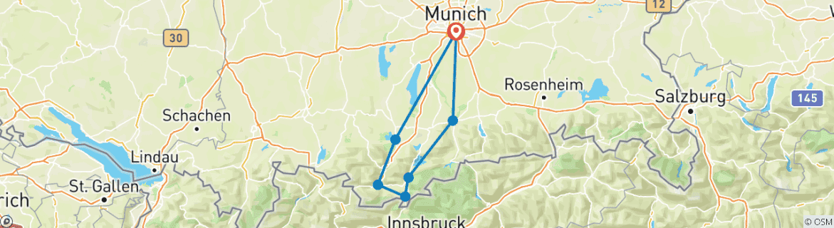 Map of Munich Lakes 7/6