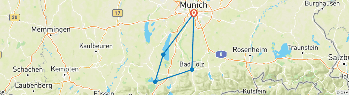 Map of Munich Lakes 5/4