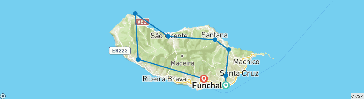 Mapa de Vuelta a Madeira 8/7