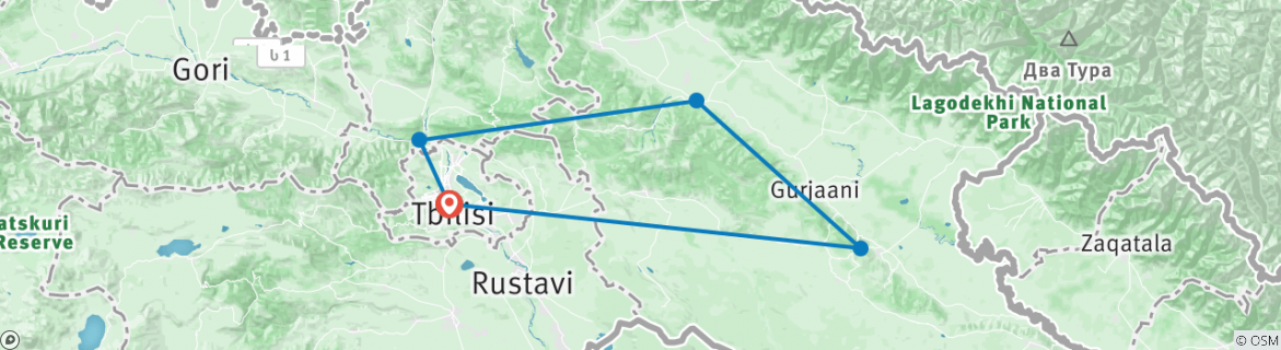 Mapa de Circuito culinaria de lujo por Georgia