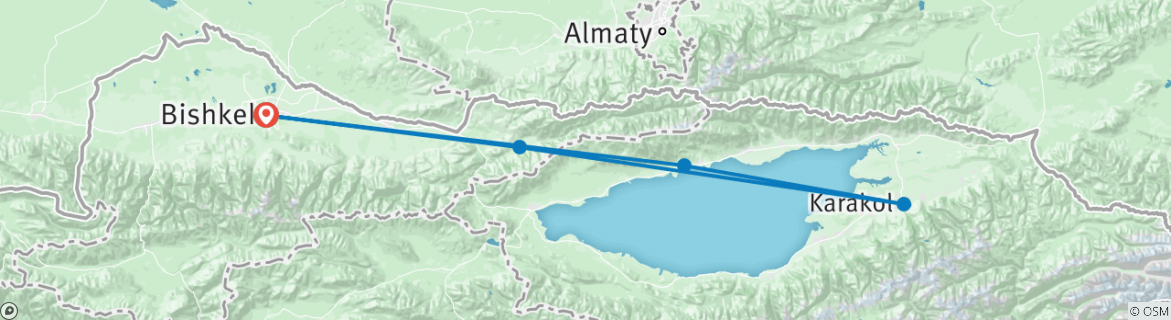 Map of Essentials of Kyrgyzstan