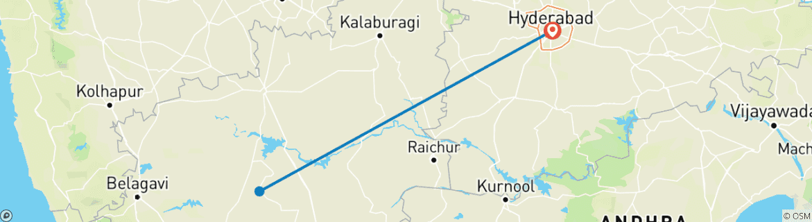 Map of Sculpted Splendors: Hyderabad to Badami Cultural Journey