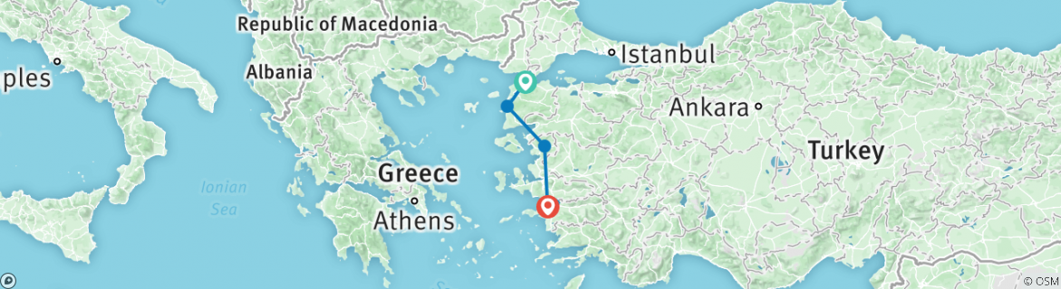 Map of Trooper Tour - Istanbul to Ephesus - 3 days