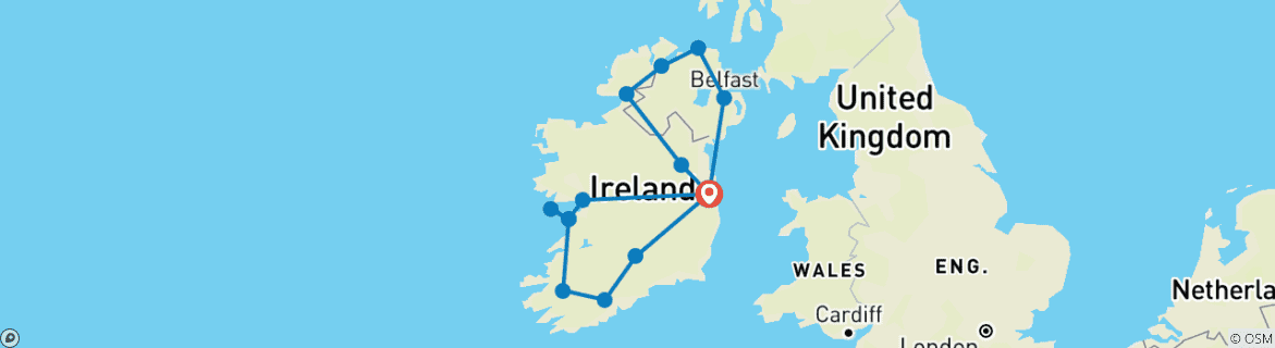 Map of Wild Atlantic Experience