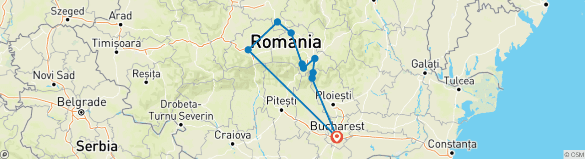 Map of Amazing Transylvania - Winner of Best Innovative Tour Program