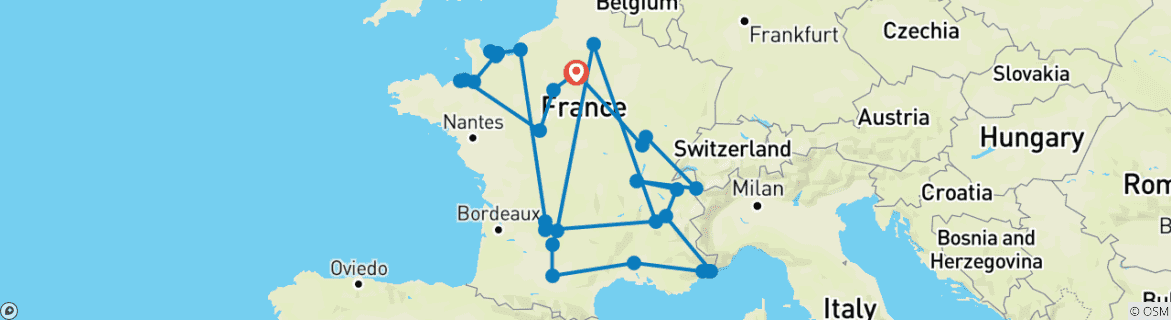 Karte von Französisches Erbe (Kleine Gruppen)