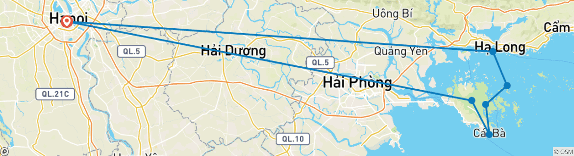 Imagen de un mapa que muestra la ruta del circuito