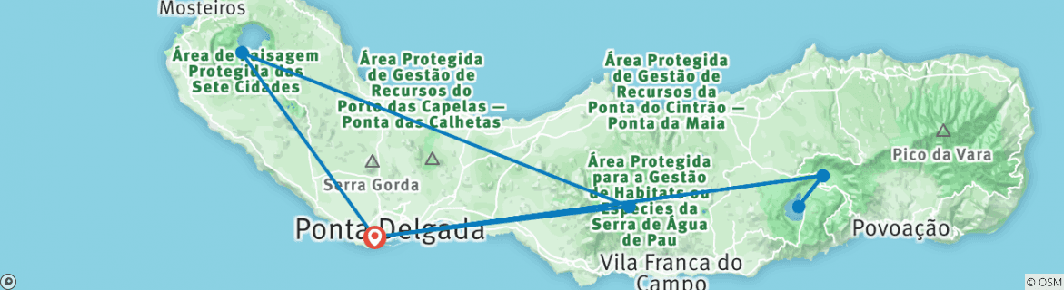 Map of Best of São Miguel Island