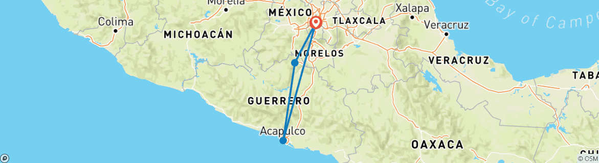 Map of Magical Mexico: A Fascinating 8 Days Itinerary