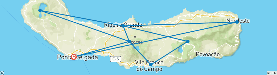 Map of Best of the Azores: 7 days in São Miguel