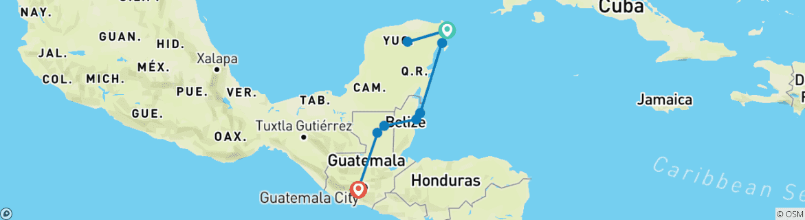 Imagen de un mapa que muestra la ruta del circuito