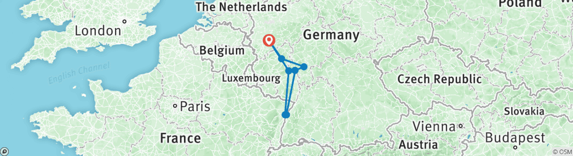 Imagen de un mapa que muestra la ruta del circuito