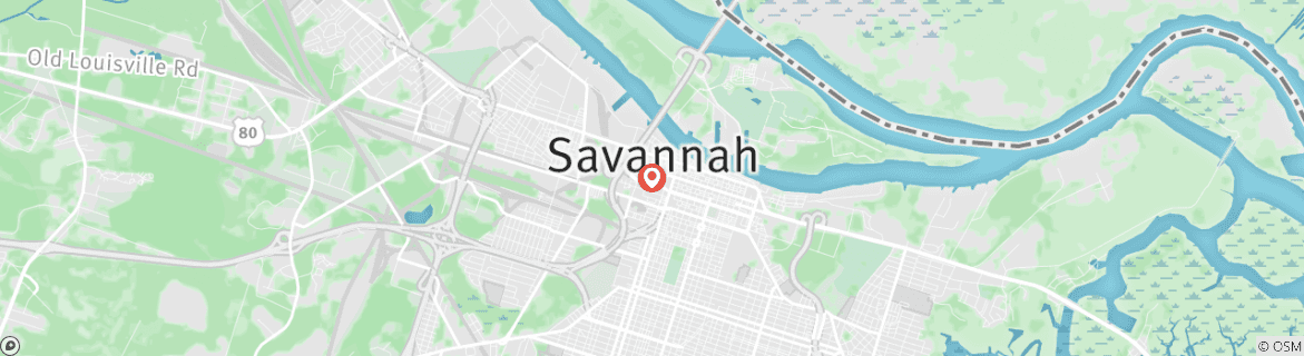 Mapa de Savannah, Georgia - Escapada del Día de San Patricio