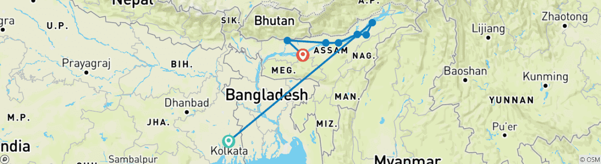 Map of Discover Assam